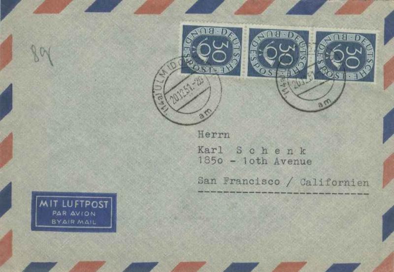 Germany 1951 Postal History