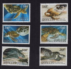 Netherlands Antilles  #1045-1050  cancelled   2004  turtles