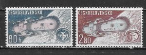 Czechoslovakia C57-58 Space Flight set MNH (lib)