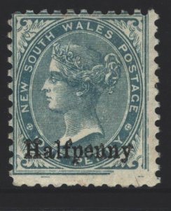 New South Wales Sc#92c MH - Ink Flaw lower right