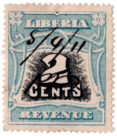 (I.B) Liberia Revenue : Duty Stamp 2c