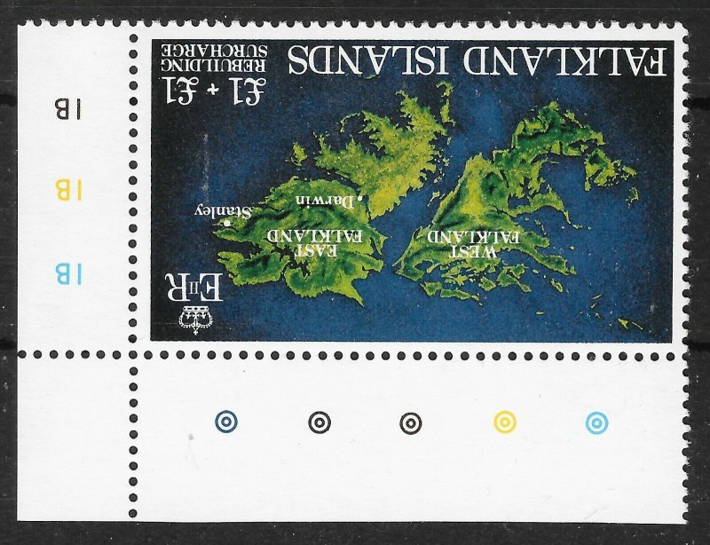 FALKLAND ISLANDS SG430w 1982 REBUILDING FUND INV WMK MNH