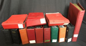 Box of 13 Cover Albums+Some Pages.Ready To use again.Heavy Lot.(K36