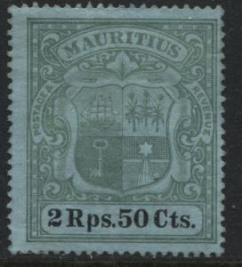 Mauritius 1902 2 rupees 50 cents unused no gum