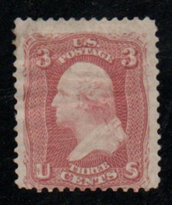 US #65 SCV $125.00 F/VF mint hinged, very fresh stamp with terrific color, pa...