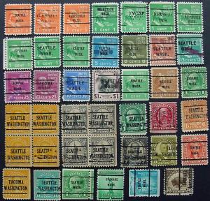 USA, Precancels, Washington (State), 35 Different