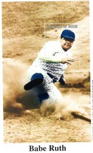 Guinea Baseball Babe Ruth Souvenir Sheet #2 MNH Mi.Block 573