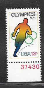 #1697 MNH Plate # Single