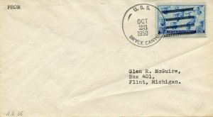 U.S. Scott 935 On 1950 U.S.S. Bryce Canyon Cover