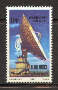 Mexico Scott C371 MNHOG - 1969 Ground Satellite Station - SCV $0.30