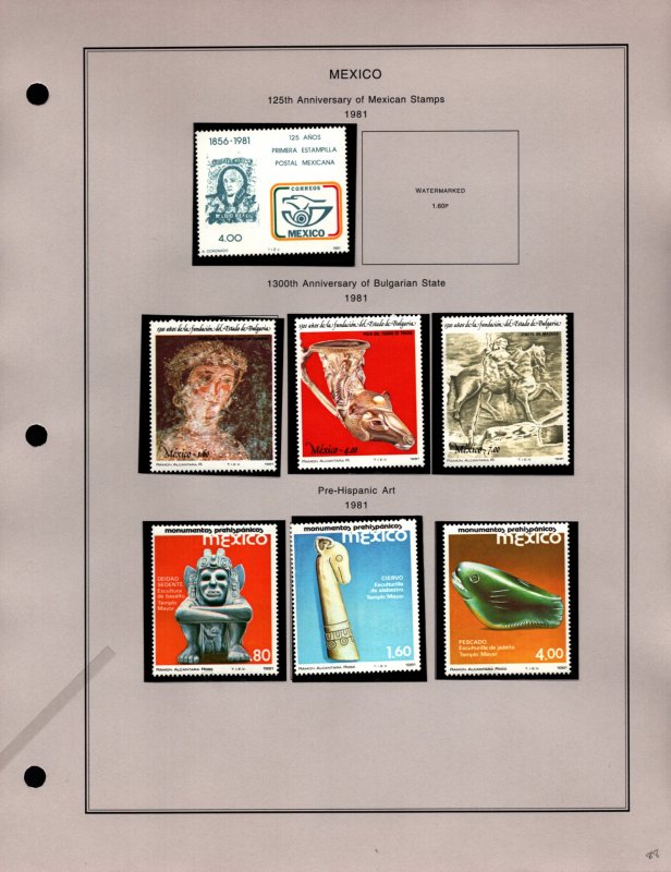 MNH  STAMPS FROM MEXICO  MOUNTED ON ALBUM PAGES    (088)