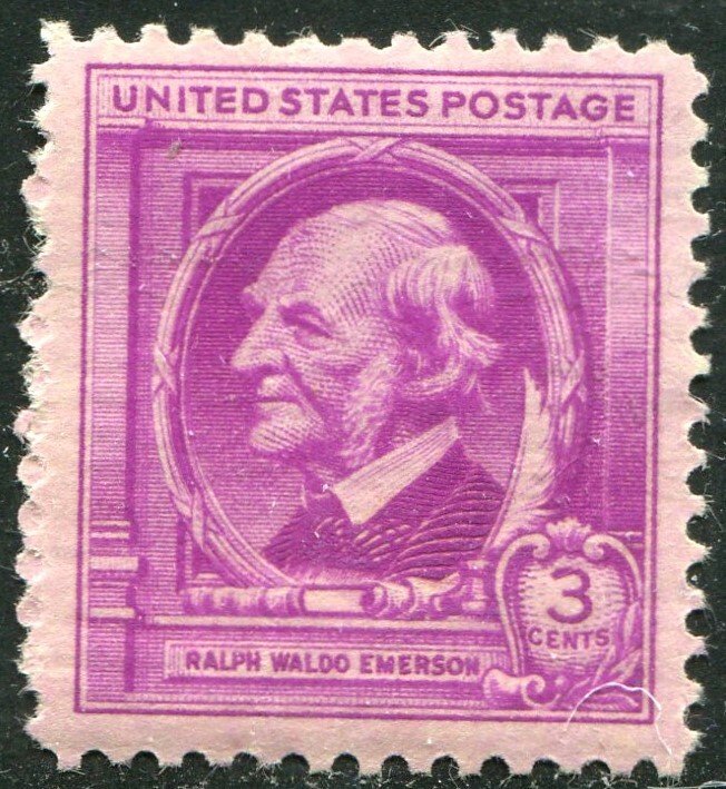 861  3c Ralph Waldo Emerson, Mint NH OG VF