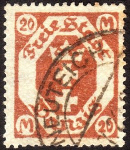 1923, Danzig, 20Mk, Used, Mi 126y