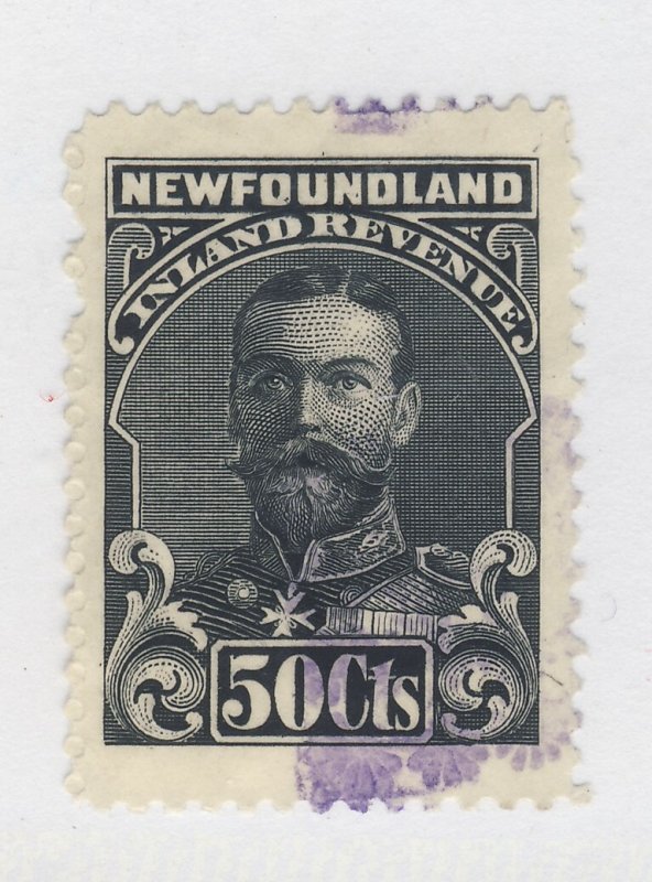 Newfoundland Revenue Used Stamp #NFR24-50c No Bank Imprint Guide Value = $30.00