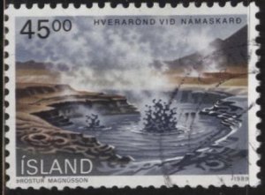 Iceland 679 (used) 45k thermal spring, Namaskard (1989)
