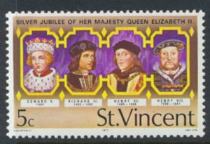 St Vincent  SG 506 SC# 487 MNH Kings & Queens Silver Jubilee 1977 see scans  ...