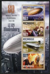 MOZAMBIQUE  2016 80th ANN OF THE HINDEBURG ZEPPELIN DISASTER LZ129 SHT MINT NH