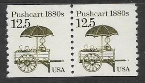 Sc #2133 Pushcart MNH Coil Pair