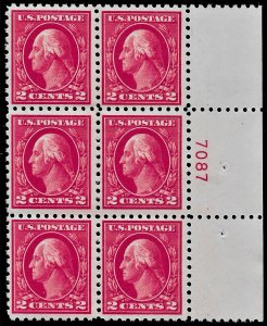 US 1914 Sc. #425 Plate Block NH