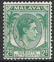 Straits Settlements #239c KG VI Used