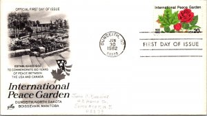 FDC 1982 SC #2014 Artcraft Cachet - Bunseith, ND - Single - J4843