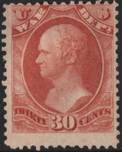 SC#O92 30¢ Alexander Hamilton War Department Official (1873) Uncancelled/No Gum