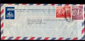 Chile to Evanston,IL 1964 Airmail Cover