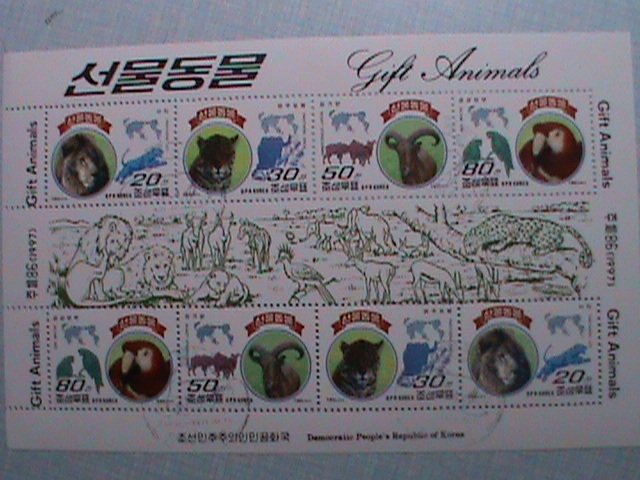 ​KOREA 1997 SC#3673a  LOVELY BEAUTIFUL GIFTS ANIMALS-CTO SHEET-VERY FINE