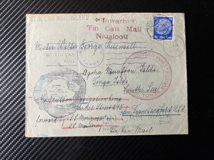 1937 Germany Tin Can Canoe Mail Cover Dortmund to Niaufoou Island Tonga TCCM