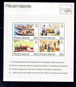 PITCAIRN ISLANDS #192 1980 LONDON '80 STAMP EXIB. MINT VF NH O.G S/S cc