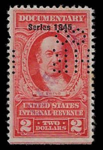 U.S. #R424 Used LH; $2 Revenue - Documentary Stamp (1945)