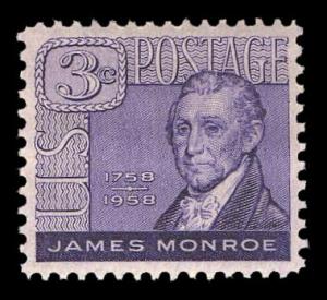 # 1105 MINT NEVER HINGED P.S.E. GRADE 95 JAMES MONROE