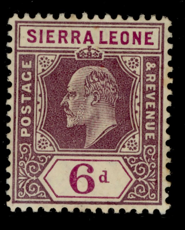 SIERRA LEONE EDVII SG107, 6d dull and bright purple, M MINT. Cat £23.