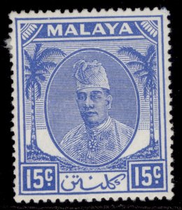 MALAYSIA - Kelantan GVI SG71, 15c ultramarine, M MINT.