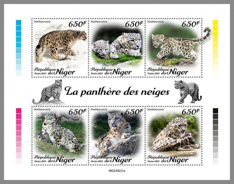 NIGER 2023 MNH Snow Leopard M/S #221a