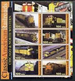 BENIN - 2003 - Classic American Railroads #1 - Perf 8v Sheet - MNH-Private Issue