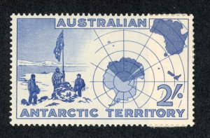 Australian Antarctic Territory L4 MH 1957 2sh ultra