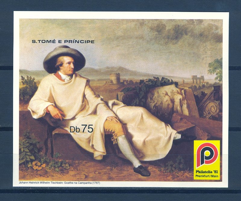 S.TOME E PRINCIPE SC# 613 PHILATELIA 81 FRANKFURT/GERMANY IMPERF. S/S - MNH