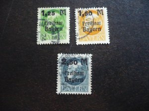 Stamps - Bavaria - Scott# 231-233 - Used Set of 3 Stamps