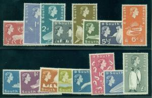 SOUTH GEORGIA #1-16 Complete set, og, NH, VF, Scott $275.15