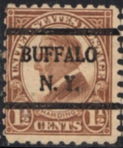 US Stamp #582x42 - Warren G. Harding Regular Issue 1923-26 Precancel