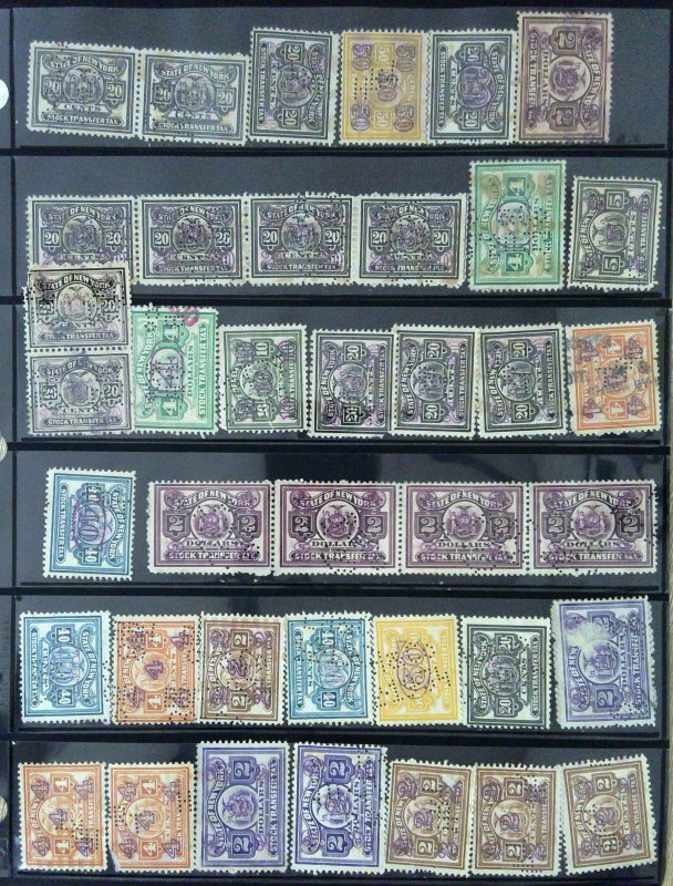 State of New York Stock Transfer Tax Stamps Lot United States