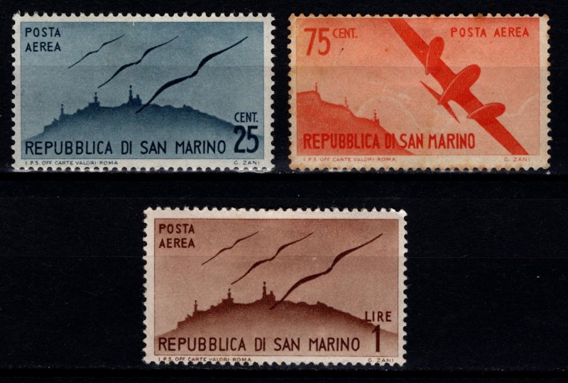 San Marino 1946 Air Mail, Part Set [Unused]