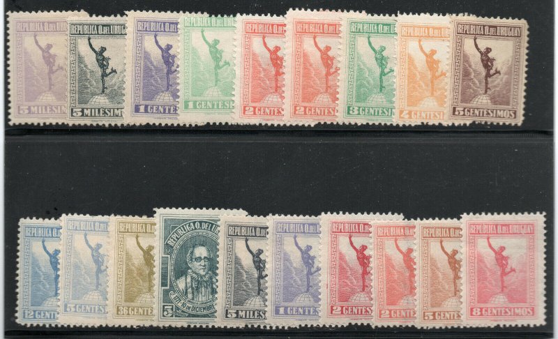 Uruguay - Sc# 238 - 250 +254 - 260 MH/ many appear MNH    -    Lot 0520107