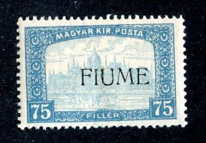 `1916 Fiume  Sc #14 mlh cv. $10 ( 2097 WX )