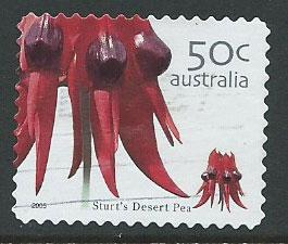 Australia SG 2534 perf 11½  Used   Sturt’s Desert Pea