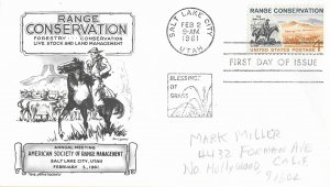 1961 FDC, #1176, 4c Range Conservation, Aristocrats-Lowry