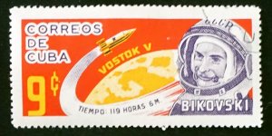 Cuba Sc# 778  SOVIET SPACE PROGRAM  cosmonaut VOSTOK V   9c 1964  used