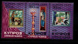 Cyprus Sc 436-38 1975 Europa stamp set mint NH