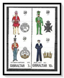 Gibraltar #286-289 Uniforms Complete Set MNH